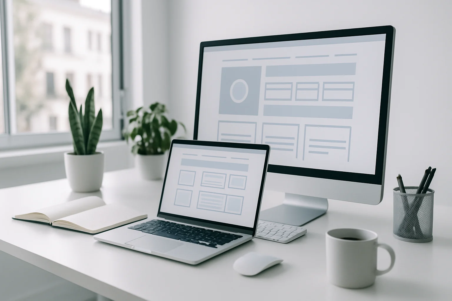 Equipo de profesionales trabajando en diseño web WordPress en una oficina moderna en Barcelona